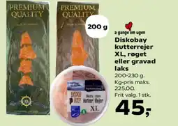 SuperBrugsen Diskobay kutterrejer XL, røget eller gravad laks tilbud