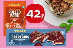 SuperBrugsen TULIP spareribs eller pulled pork tilbud