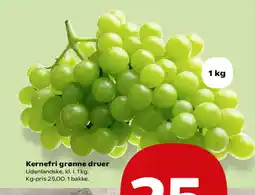 SuperBrugsen Kernefri grønne druer tilbud