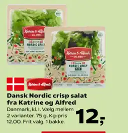 SuperBrugsen Dansk Nordic crisp salat fra Katrine og Alfred tilbud