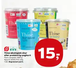 SuperBrugsen Thise økologisk skyr eller proteinrig yoghurt tilbud