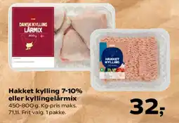 SuperBrugsen Hakket kylling 7-10% eller kyllingelårmix tilbud
