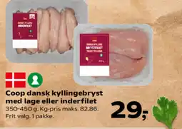 SuperBrugsen Coop dansk kyllingebryst med lage eller inderfilet tilbud