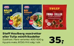 SuperBrugsen Steff Houlberg maxiretter eller Tulip minifrikadeller tilbud