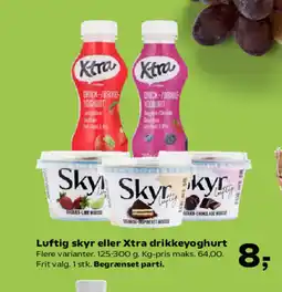 SuperBrugsen Luftig skyr eller Xtra drikkeyoghurt tilbud