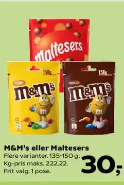 SuperBrugsen M&M's eller Maltesers tilbud