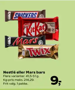 SuperBrugsen Nestlé eller Mars bars tilbud