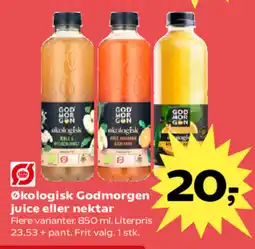 SuperBrugsen Økologisk Godmorgen juice eller nektar tilbud