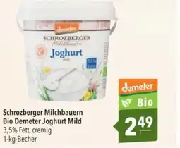 Citti Schrozberger Milchbauern Bio Demeter Joghurt Mild tilbud