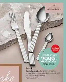 Kop & Kande Bestik, Medlemspris tilbud