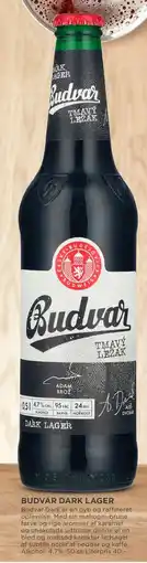MENY BUDVAR DARK LAGER, DKK 100 tilbud