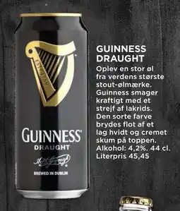 MENY GUINNESS DRAUGHT, DKK 100 tilbud