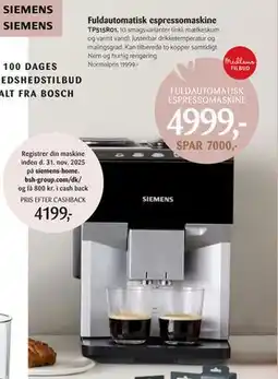 Kop & Kande Fuldautomatisk espressomaskine, Medlemspris tilbud