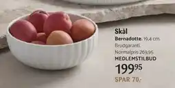 Kop & Kande Skål, Medlemspris tilbud
