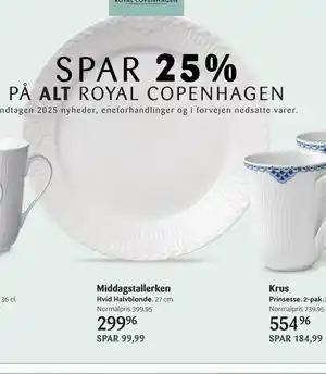 Kop & Kande Middagstallerken, DKK 299.96 tilbud
