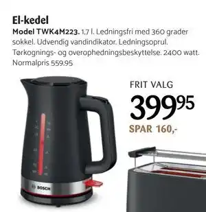 Kop & Kande El-kedel, DKK 399.95 tilbud