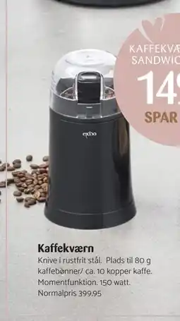 Kop & Kande Kaffekværn, DKK 149.95 tilbud