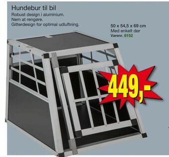 Harald Nyborg Hundebur til bil tilbud