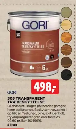 jem & fix 505 TRANSPARENT TRÆBESKYTTELSE, DKK 498 tilbud