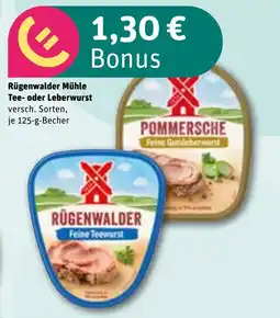 REWE DE Rügenwalder mühle tee- oder leberwurst tilbud