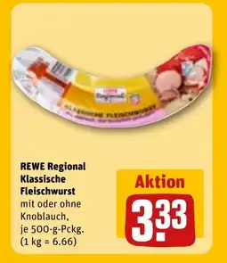 REWE DE Rewe regional klassische fleischwurst tilbud