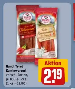 REWE DE Handl tyrol kaminwurzerl tilbud