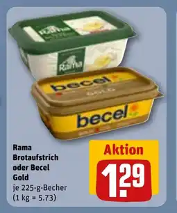 REWE DE RAMA Brotaufstrich oder becel gold tilbud