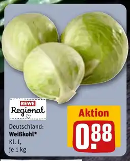 REWE DE Weißkohl tilbud