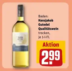 REWE DE Hansjakob gutedel qualitätswein tilbud