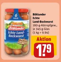 REWE DE Bobtunder echte land bockwurst tilbud