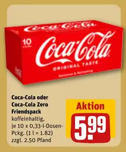 REWE DE Coca-cola oder coca-cola zero friendspack tilbud