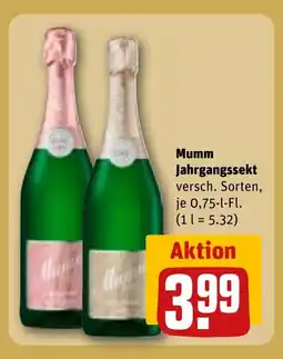 REWE DE Mumm jahrgangssekt tilbud