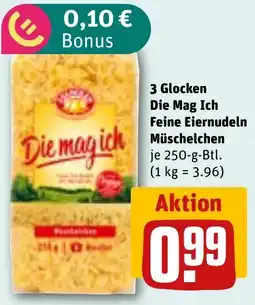 REWE DE 3 glocken die mag ich feine eiernudeln müschelchen tilbud