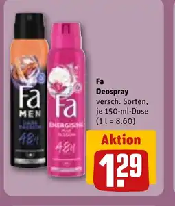 REWE DE FA Deospray tilbud