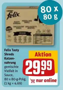 REWE DE FELIX Tasty shreds katzen- nahrung tilbud
