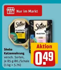 REWE DE SHEBA Katzennahrung tilbud