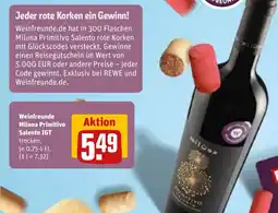 REWE DE Weinfreunde miluna primitivo salento igt tilbud