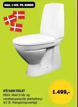 XL-BYG Ifö sign toilet tilbud