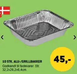 XL-BYG 10 stk. alu-/grillbakker tilbud