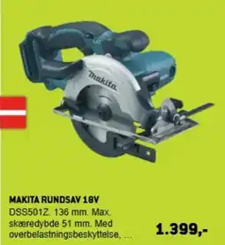 XL-BYG Makita rundsav 18v tilbud