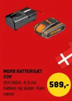 XL-BYG Worx batteriset 20v tilbud