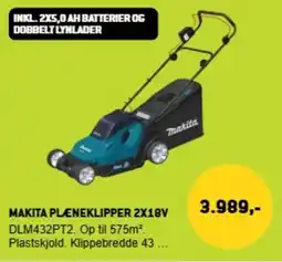 XL-BYG Makita plæneklipper 2x18v tilbud