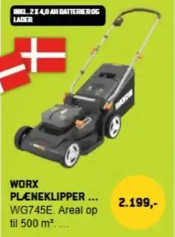 XL-BYG Worx plæneklipper tilbud