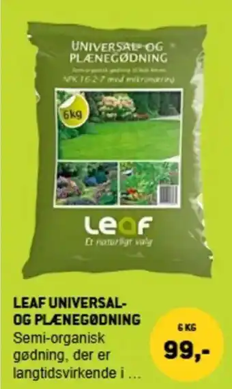XL-BYG Leaf universal- og plænegødning tilbud