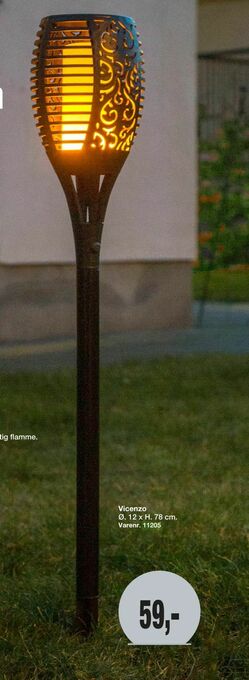 Harald Nyborg Fakkel solcellelampe tilbud