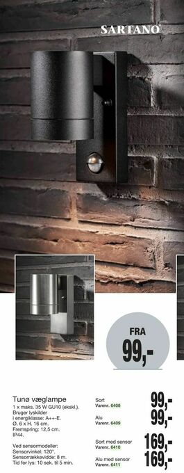 Harald Nyborg Tunø væglampe tilbud