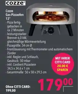 Citti Cozze Gas-Pizzaofen 13" tilbud