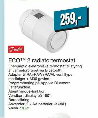 Harald Nyborg ECO™ 2 radiatortermostat tilbud