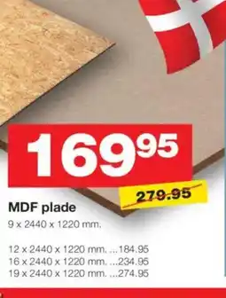 Bauhaus MDF plade tilbud