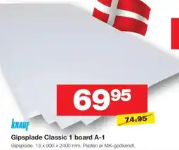 Bauhaus KNAUF Gipsplade Classic 1 board A-1 tilbud